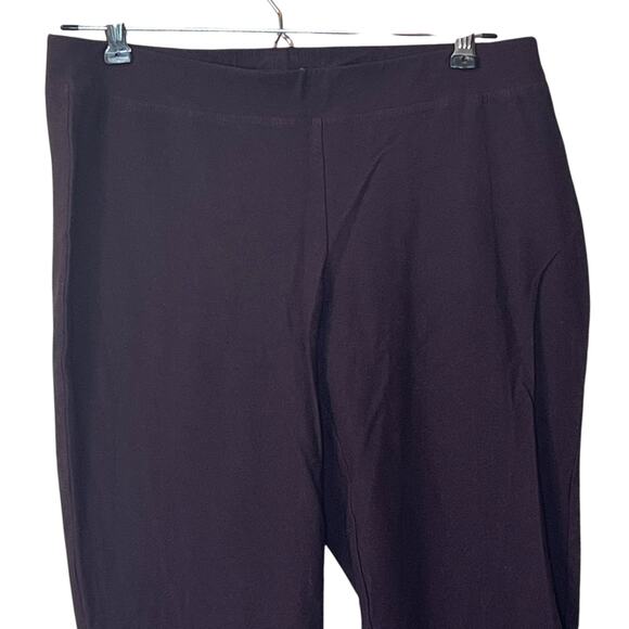 Eileen Fisher Pull-On Tapered Leg Ankle Length Pant Burgundy Women XS - Picture 2 of 6